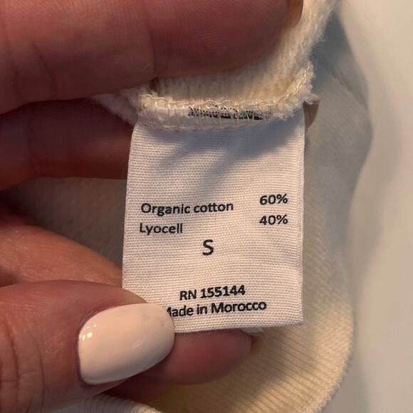 Boyish Cream Earth Babe Cropped Sweatshirt NWOT Small - Picture 10 of 14